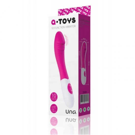 Вибратор UNA A-Toys силиконов с пенис главичка без клиторен стимулатор Вибратор UNA A-Toys силиконов с пенис главичка без клиторен стимулатор