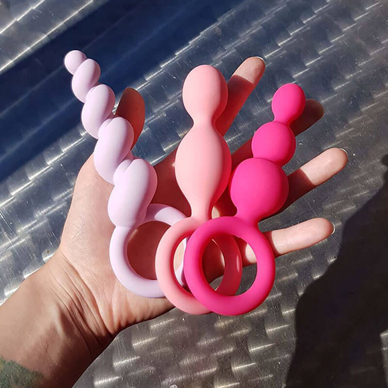 Анални разширители 3 броя комплект за в дупето и анален секс Satisfyer Plugs Colored цена за коплект от Секс Шоп Еротика