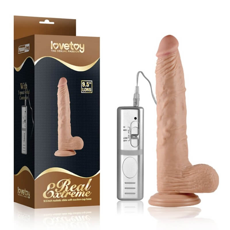 Реалистичен Вибратор Дилдо 23см еректирал красив изкуствен пенис с вибрация Hard Vibrating Dildo Vibrator Apolon код: 2445 цена с дискретна доставна онлайн от Sex Shop Erotika