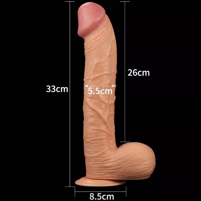 Голямо дилдо Legendary King-Sized Realistic Dildo 12 Lovetoy е мечтаният пенис 31см | Голям кур | Голям хуй | Голям пенис 