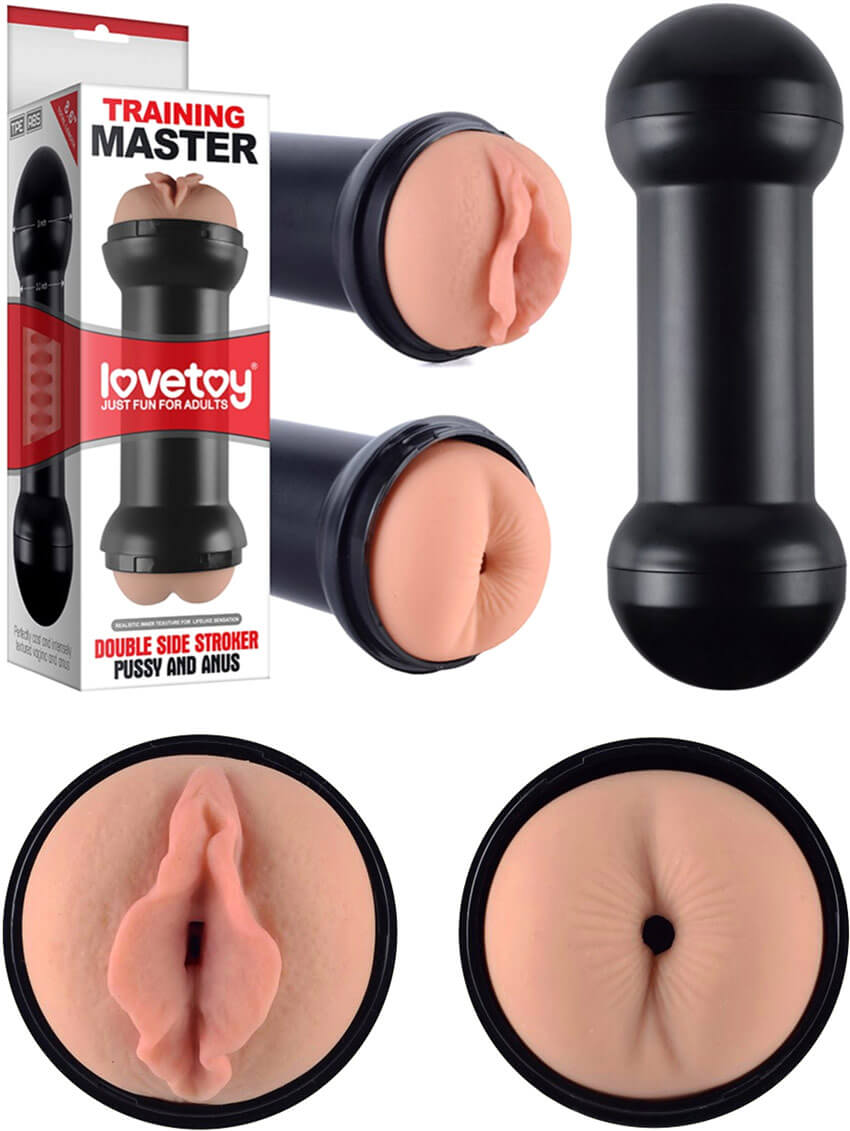 Секс играчка за мъже Вагина и Анус Training Master Double Side Stroker Pussy and Anus Lovetoy с дискретна доставка от Sex Shop Erotika