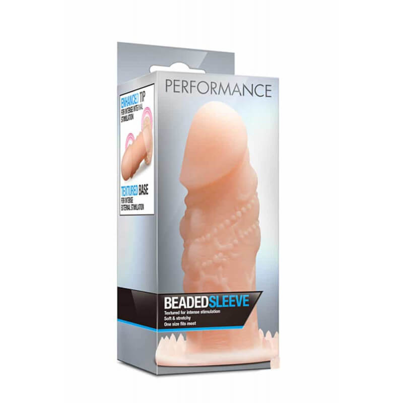 Пенис уголемител от кибер кожа Beaded Sleeve Performance с текстура и релеф код: 2161 цена с напълно дискретна доставка и опаковка от Sex Shop Erotika