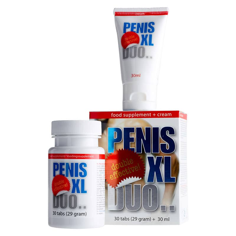 Гел за уголемяване на пенис и Хапчета за уголемяване на пениса Penis XL Duo Pack 30 ml &amp;amp; 30 tabs код: 2359 хранителна добавка цена за комплект с дискретна доставка от Sex Shop Erotika