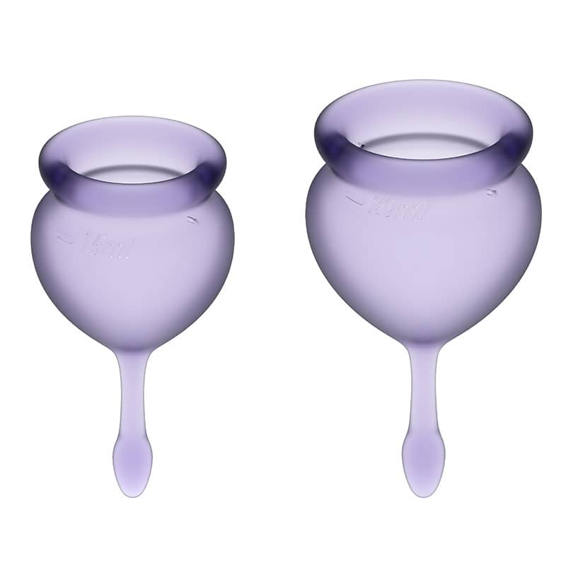 Менструална чашка Feel Good Menstrual Cup Lilla Satisfyer заместител на дамски превръзки и тампони за месечен цикъл и мензис