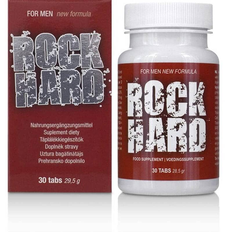 Хапчета за ерекция и възбуждане на мъже Rock Hard хранителна добавка 30 таблетки код: 2490 цена с дискретна доставка от Sex Shop Erotika