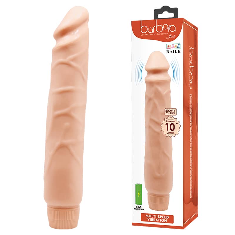 Голям Вибратор 25,5см Barbara Jack Realistic Multi-Speed Vibrator 10&quot; инча Супер Реалистичен Гъвкав Пенис за Секс код: 2296 супер цена с дискретна доставка от Секс Шоп Еротика