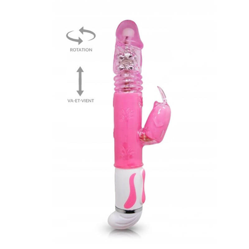 Вибратор с тласъци и въртене за жени с клиторен заек Vibrator Pink Bunny Sex код: 2258 супер цена с дискретна и безплатна доставка от Секс Шоп Еротика
